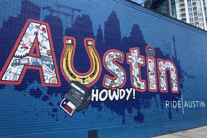 Austin painted wall mural Austin Texas
