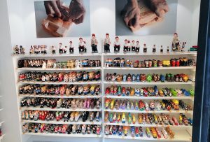 Caganer figurines in Barcelona shop on the Barcelona markets guided tour