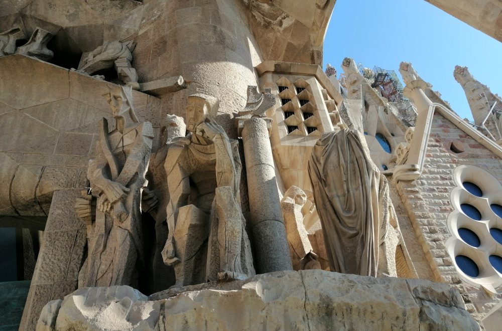 Sculptures on the Sagrada Familia facade