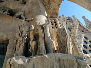Sculptures on the Sagrada Familia facade