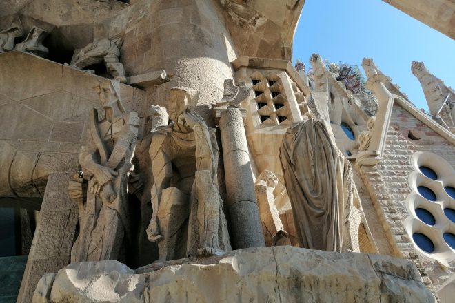 Sculptures on the Sagrada Familia facade