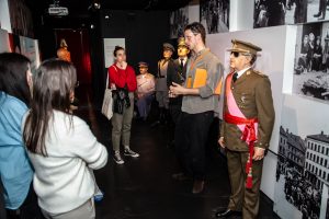 wax museum with guests