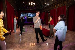 wax museum with guests