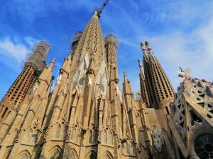 sagrada familia towers angled