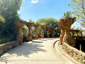 Walking path through Park Güell guided tour