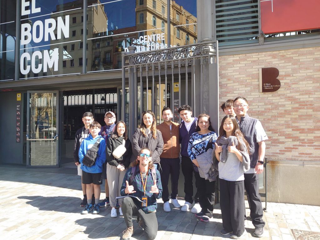 Group photo Barcelona Ancient Markets Walking Tour on Apr 2, 2024 with Nicholas