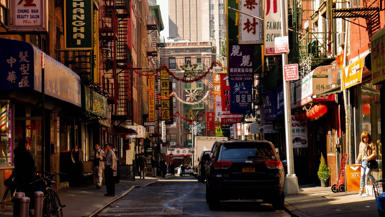 NEW YORK Handbag for sale in a Chinatown tourist shop on Canal