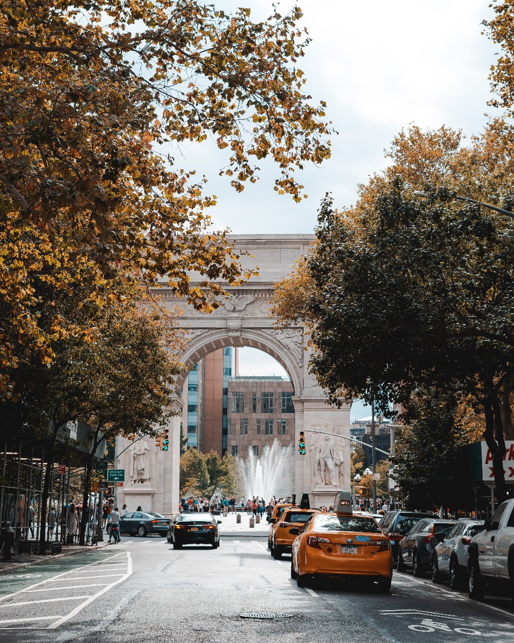 The arch in Washington Square park
