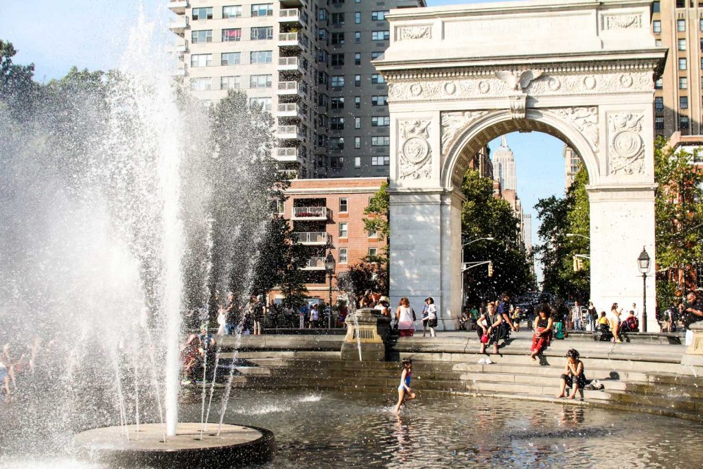 The arch in Washington Square Park