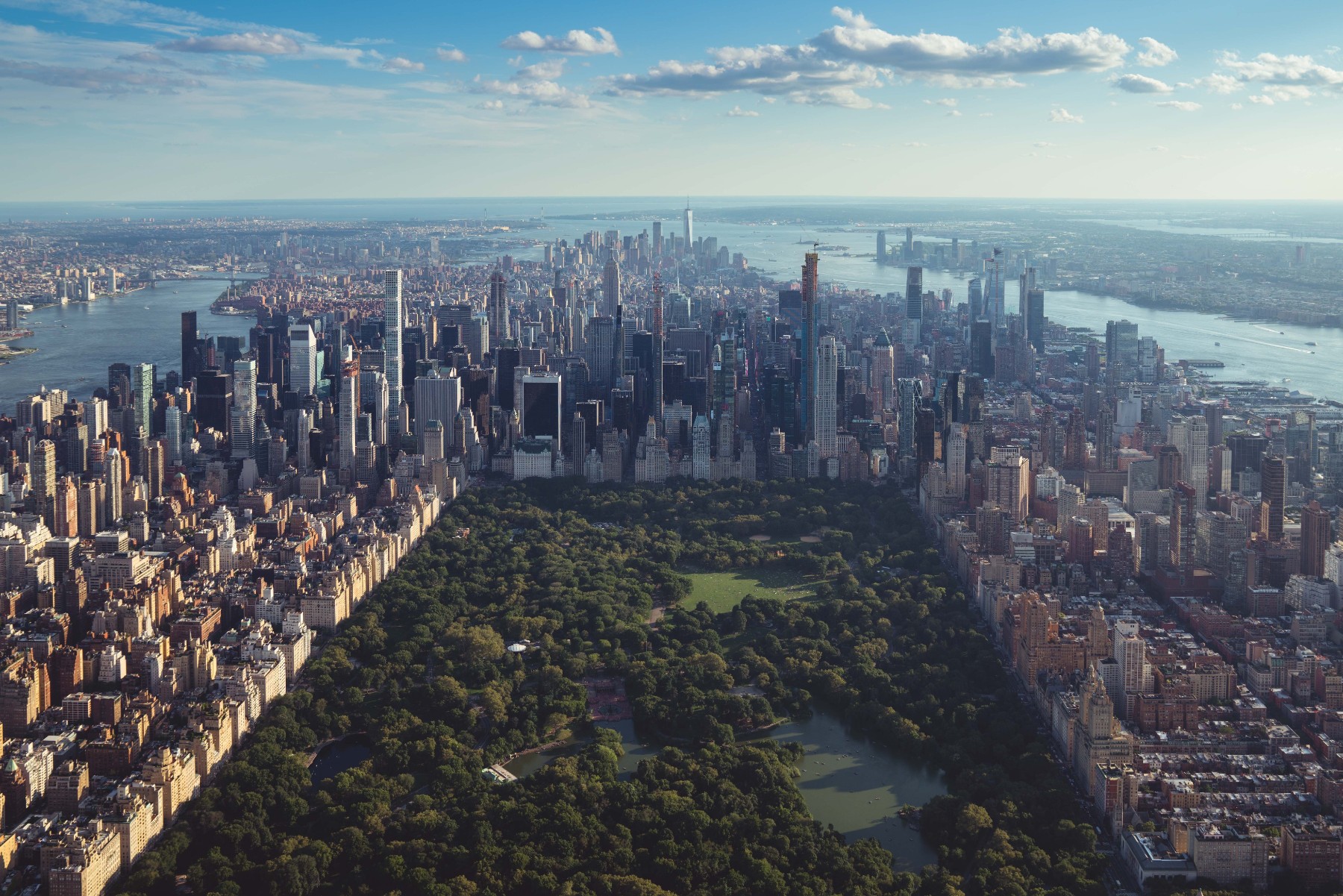 An aerial view of Central Park