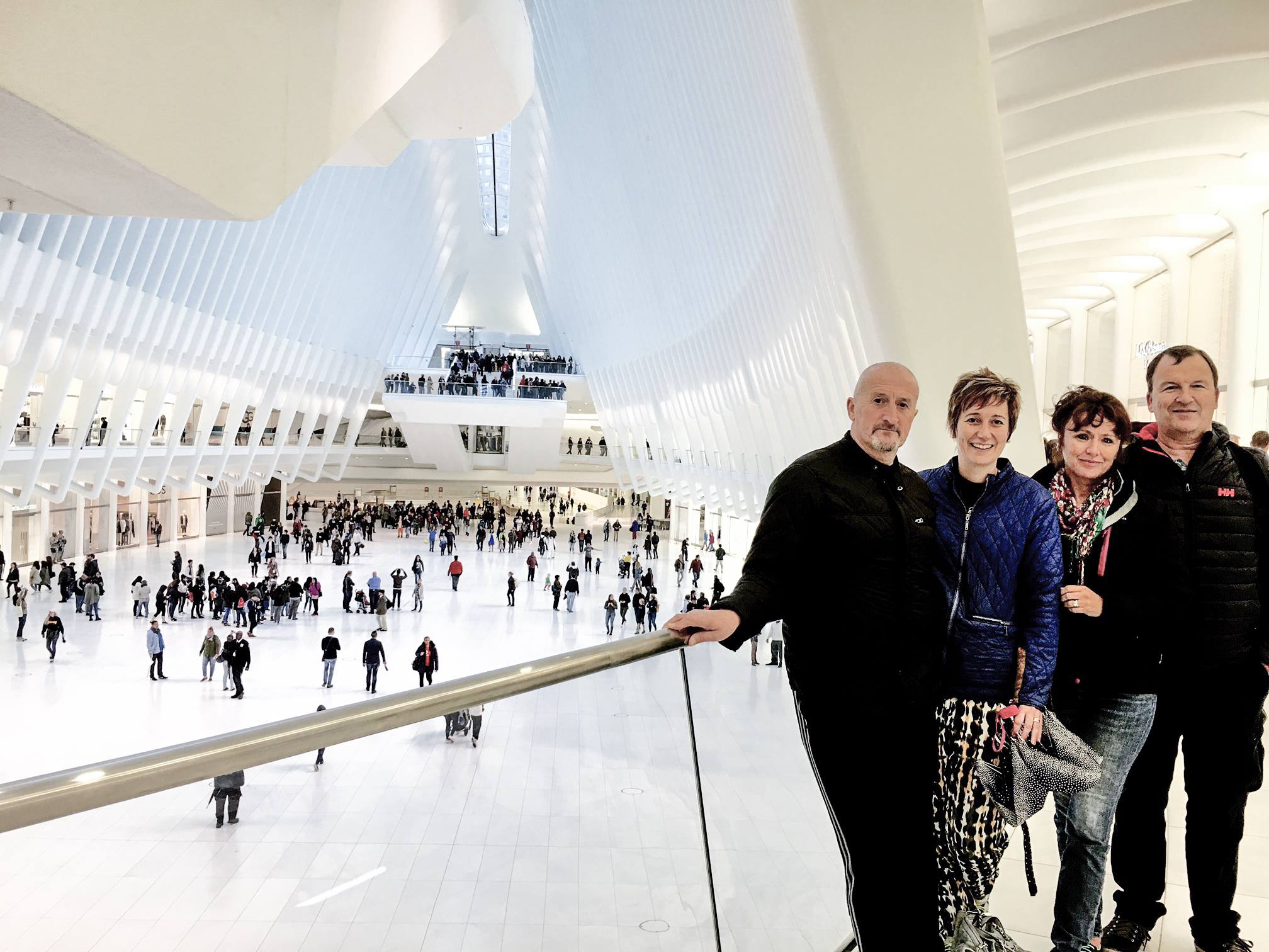 Group tour photo at the Oculus Transportation Hub