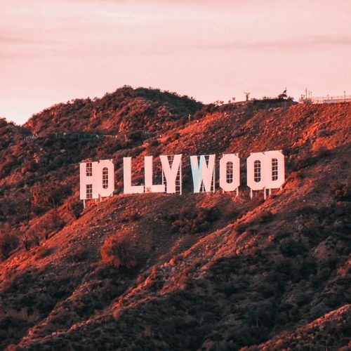 Hollywood sign sunset