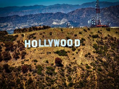 hollywood sign as visible from above