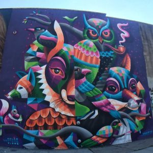 Street art, graffiti, murals