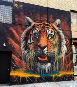 Street art, graffiti, murals