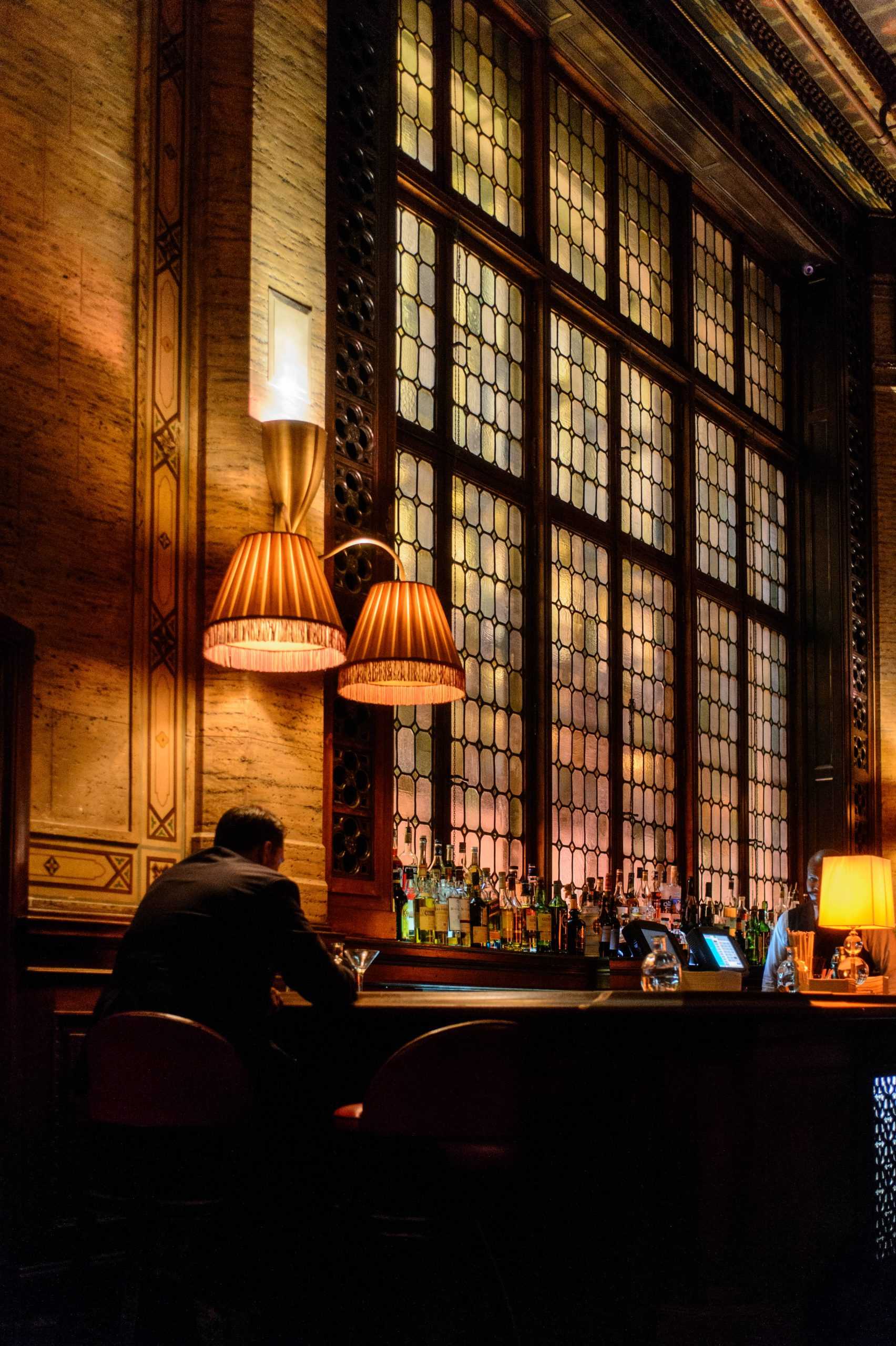 Man sitting at a bar