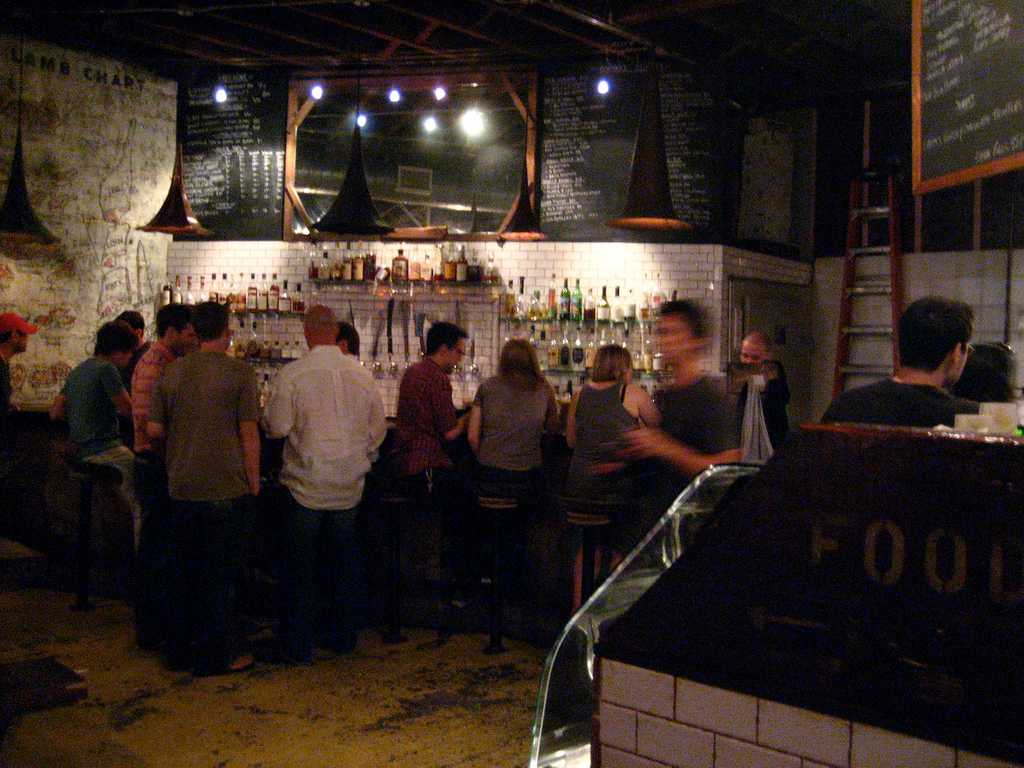 People dining at a restaurant