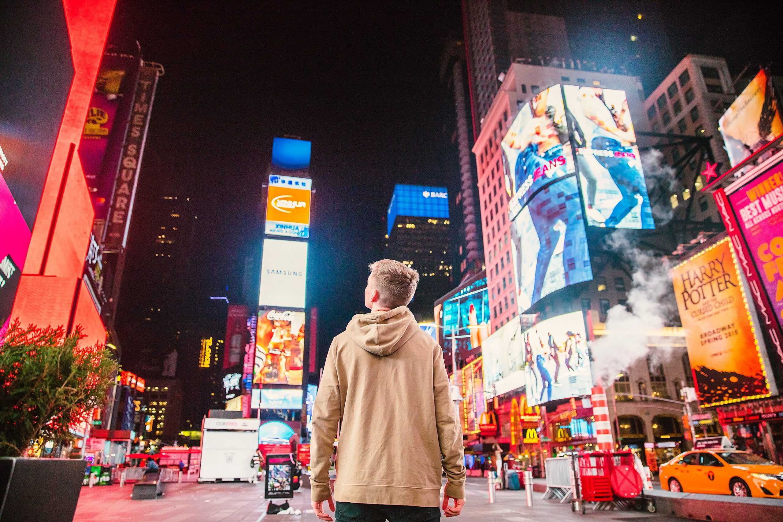 Man standing in broadway