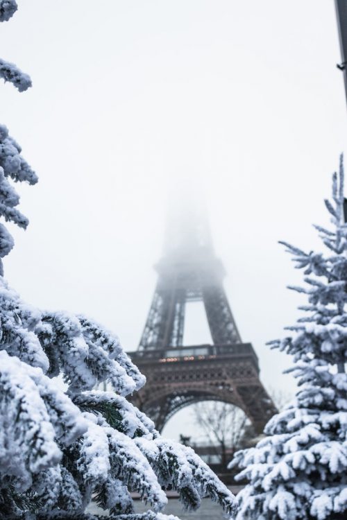 Wintery Eiffel Tower
