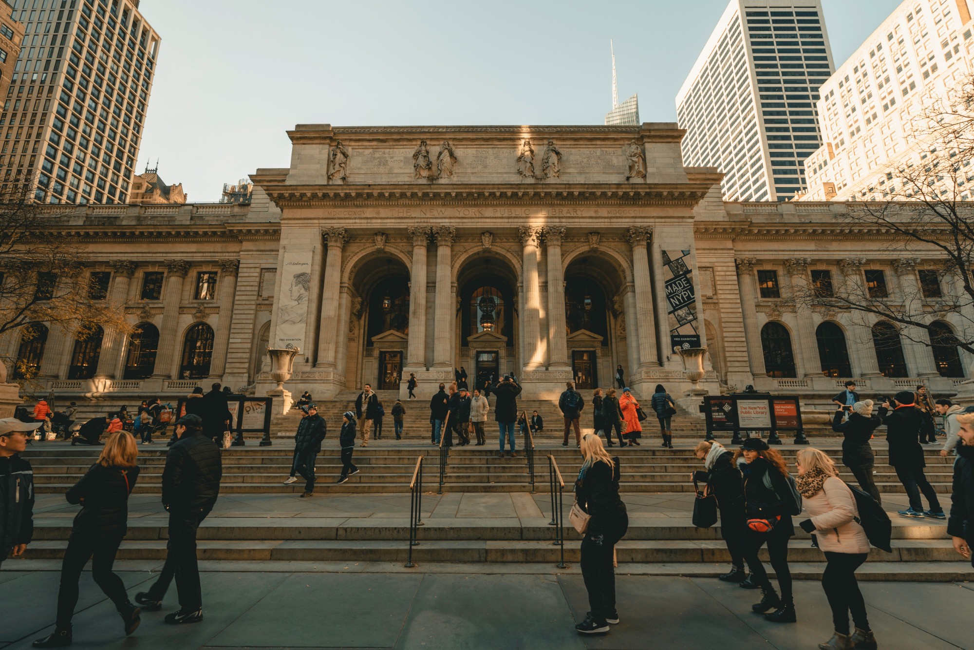 The outside of the NYPL