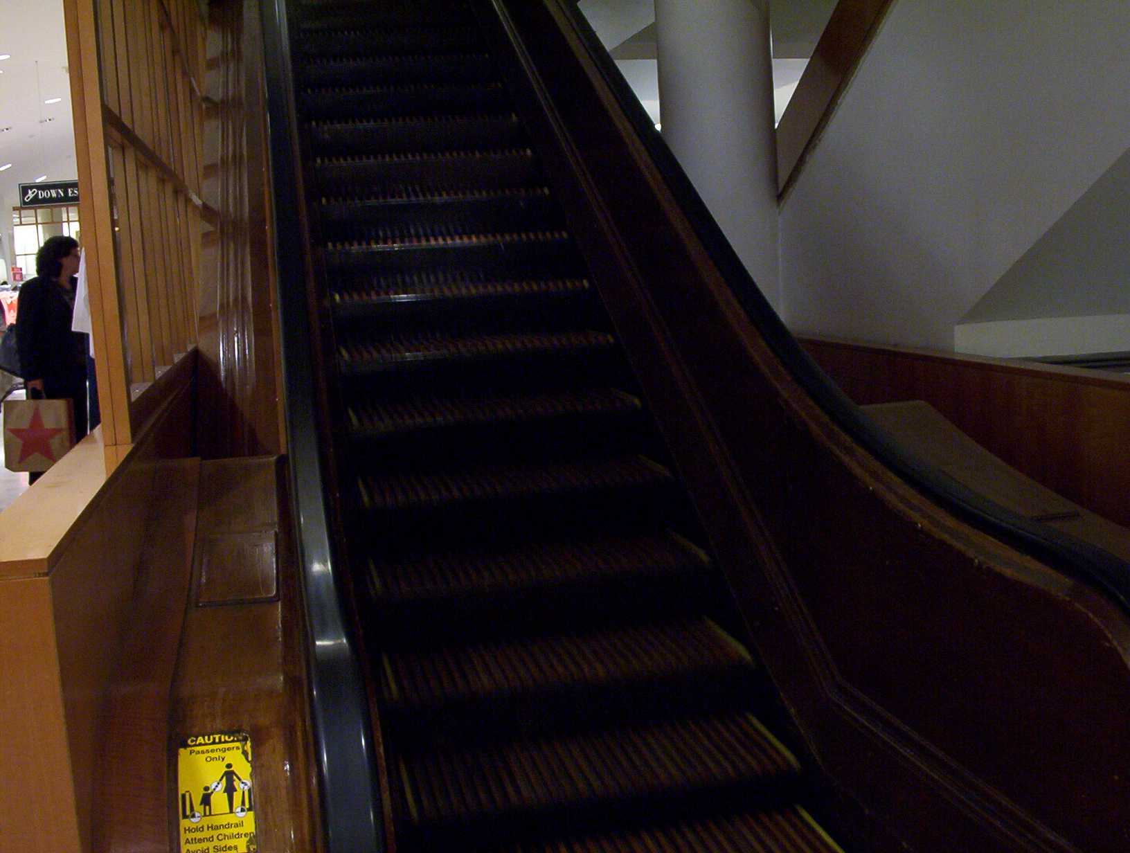 Wooden escalators