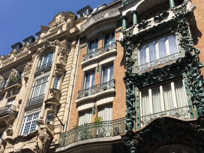 Parisian balcony in the 10th arrondissement in Paris