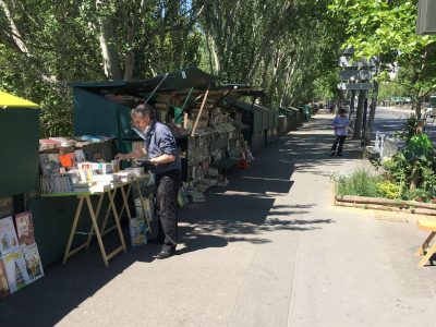 French souvenirs along a street in Paris