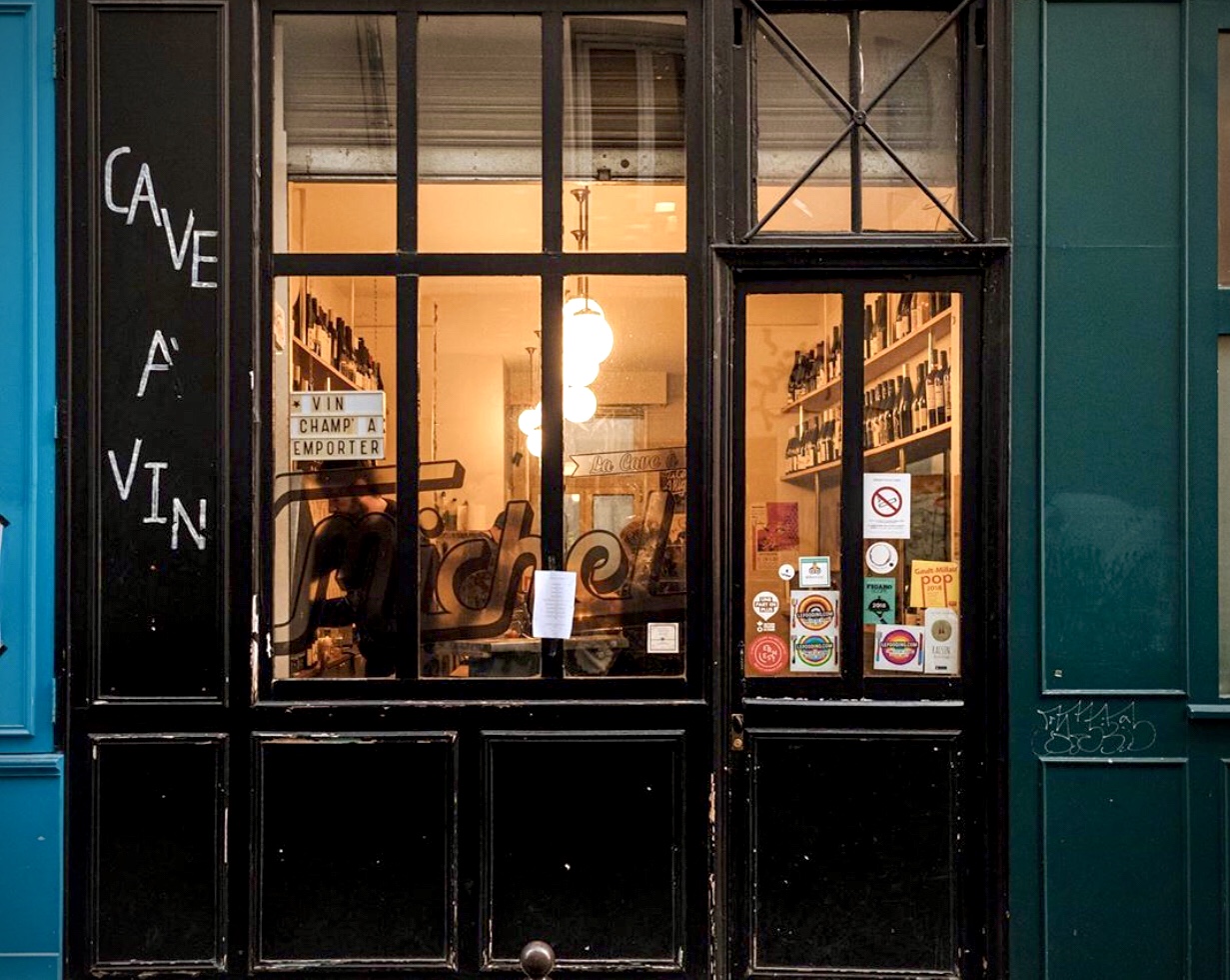 Wine bar storefront