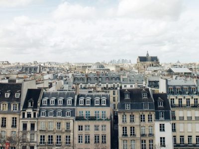 A view from the Centre Pompidou over the residential apartment buildings of Paris