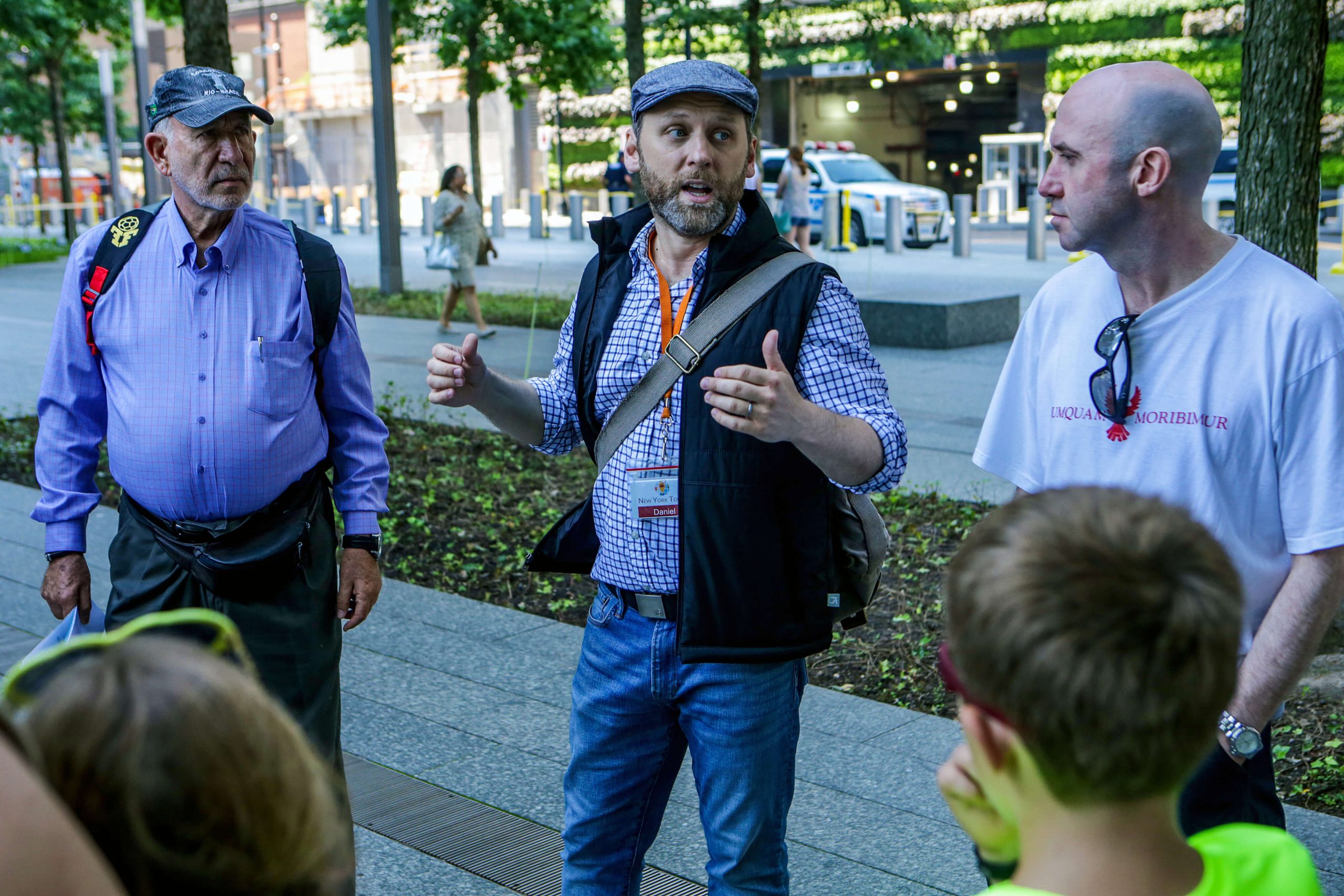 Tour Guide with Group; 9/11 Memorial