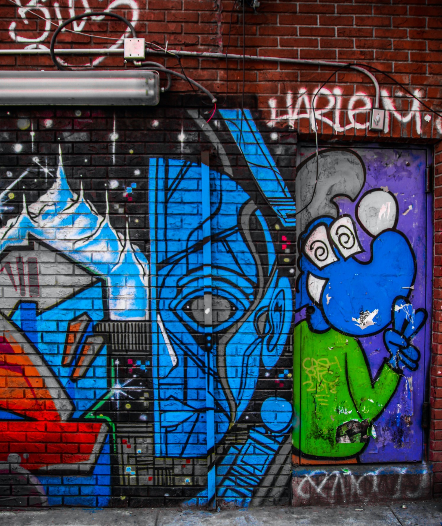 A graffiti mural in Harlem