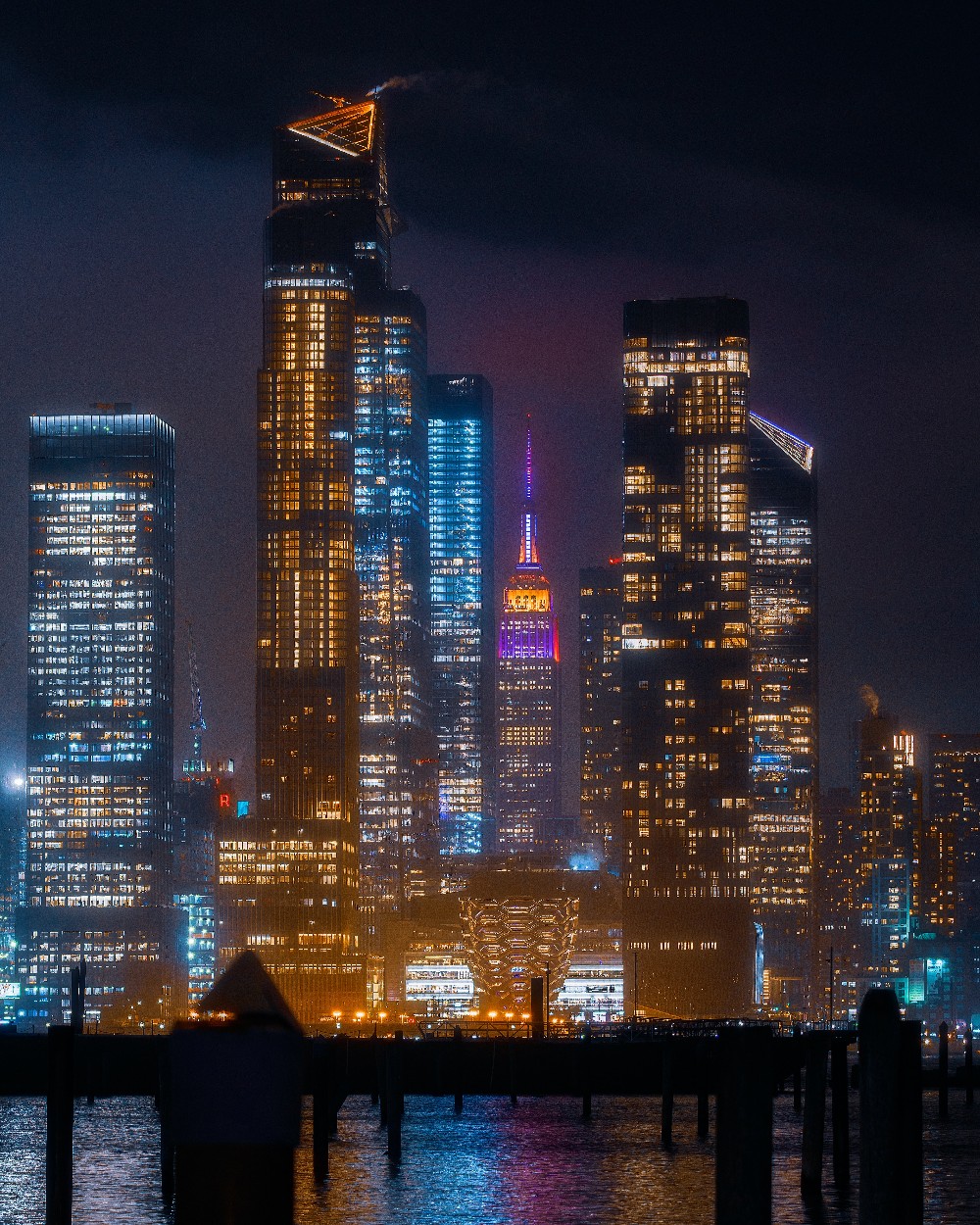 Hudson Yards at night