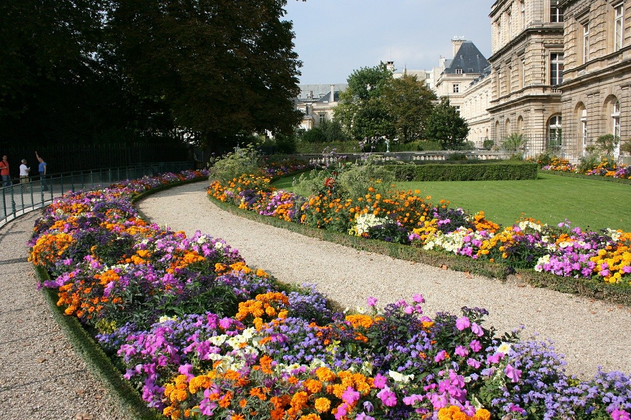 Jardin du Luxembourg row of flowers