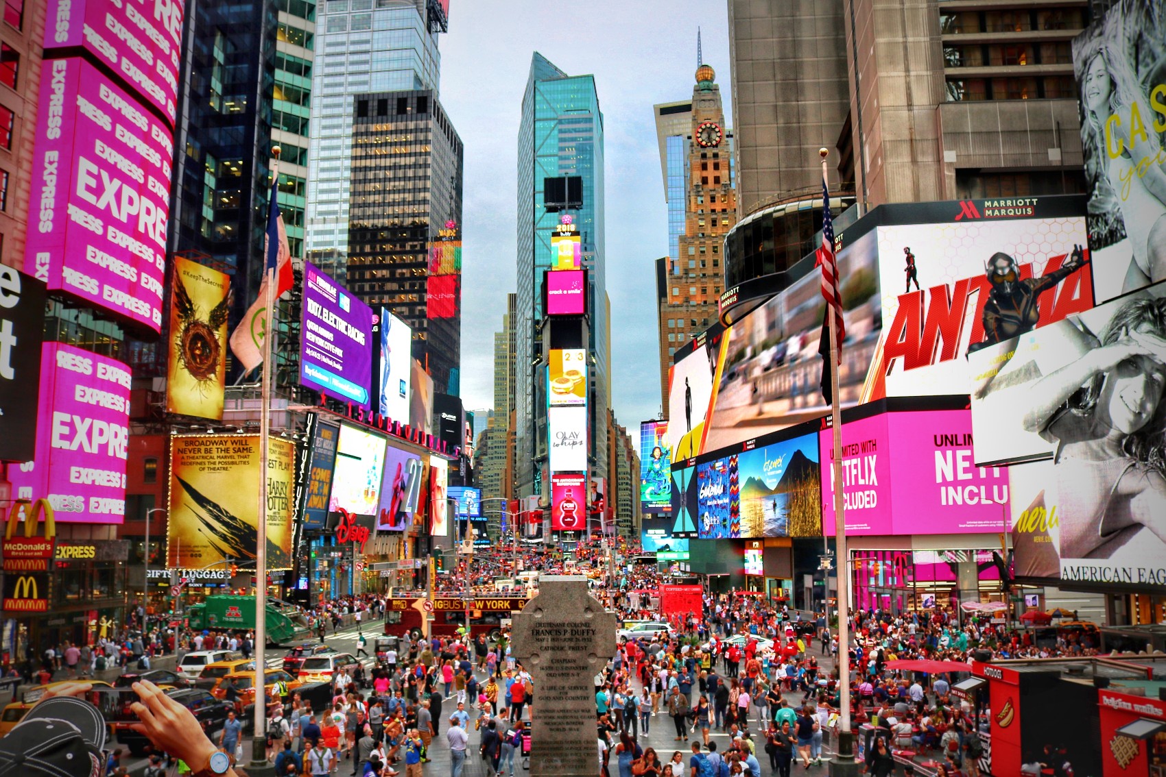 Times Square in New York City looking south