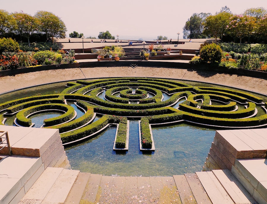 gardens at the getty center in los angeles