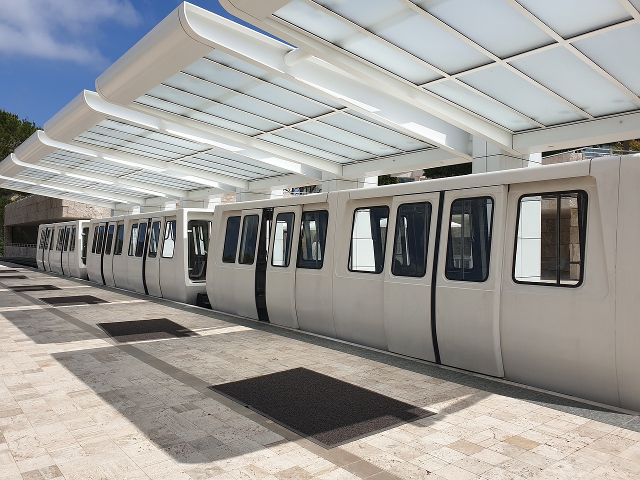 tram for the getty center in LA