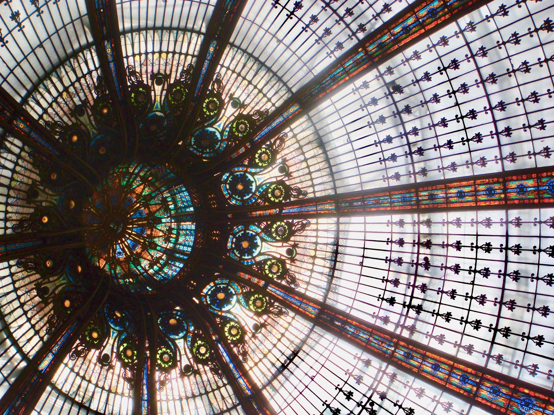 Art Nouveau Dome inside Galeries Lafayette part of your floor-by-floor guide to the Paris mall