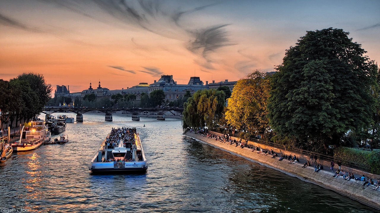 Boat on the Seine River