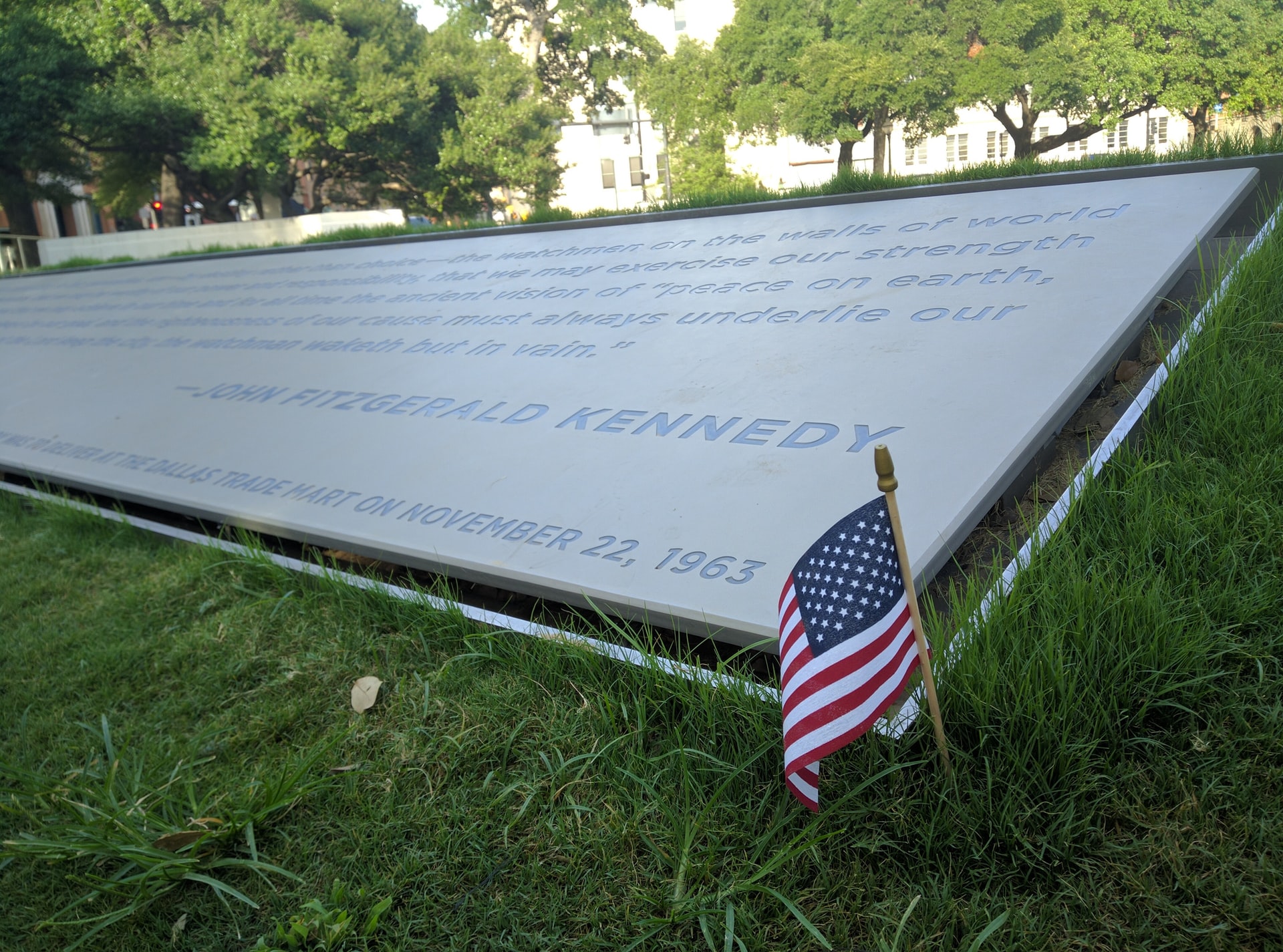 Dealey Plaza JFK Plaque in Dallas