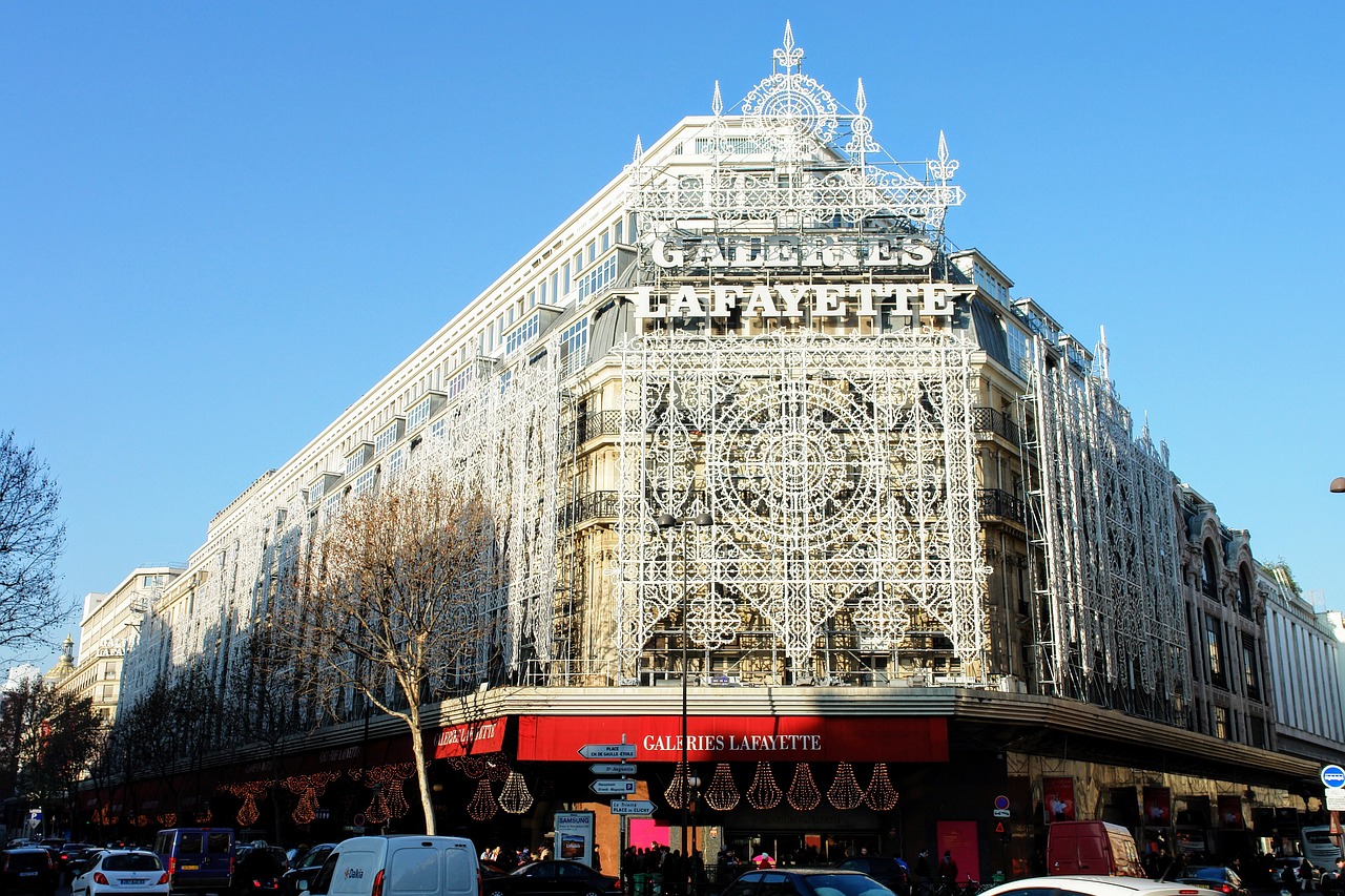 Early 80's Galeries Lafayette Map of Paris Wonderful colors - El