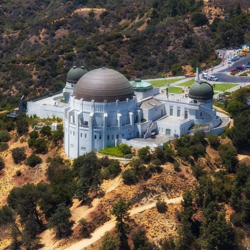 Griffith Observatory as seen from above