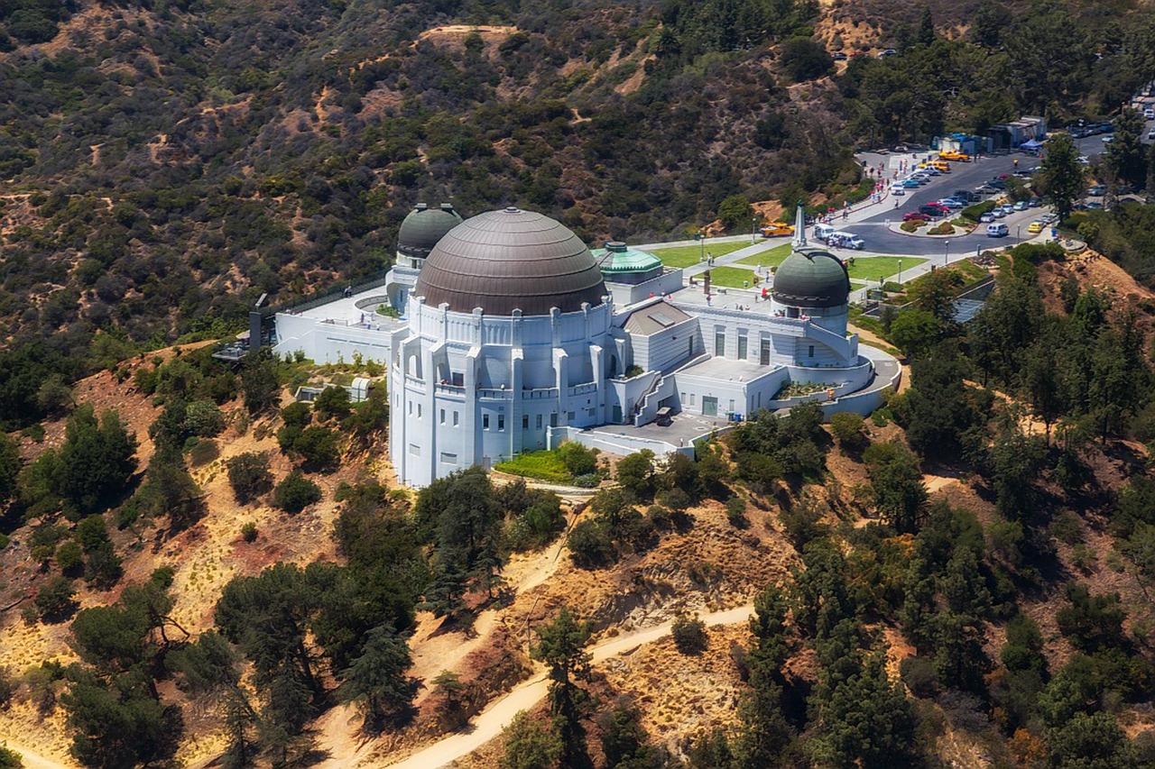 Griffith Observatory as seen from above