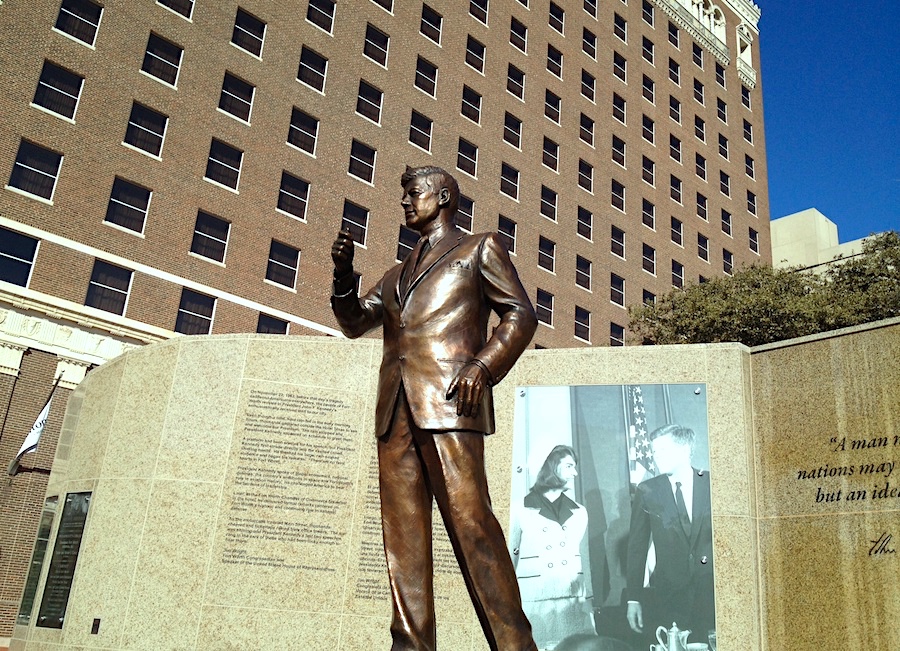 JFK statue at Hilton Fort Worth to represent his last good memory in Texas