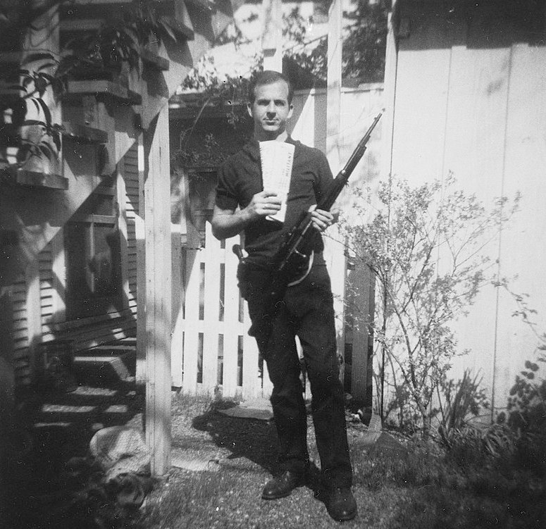 Oswald photo at Neely Street Boarding House on a JFK tour of Dallas