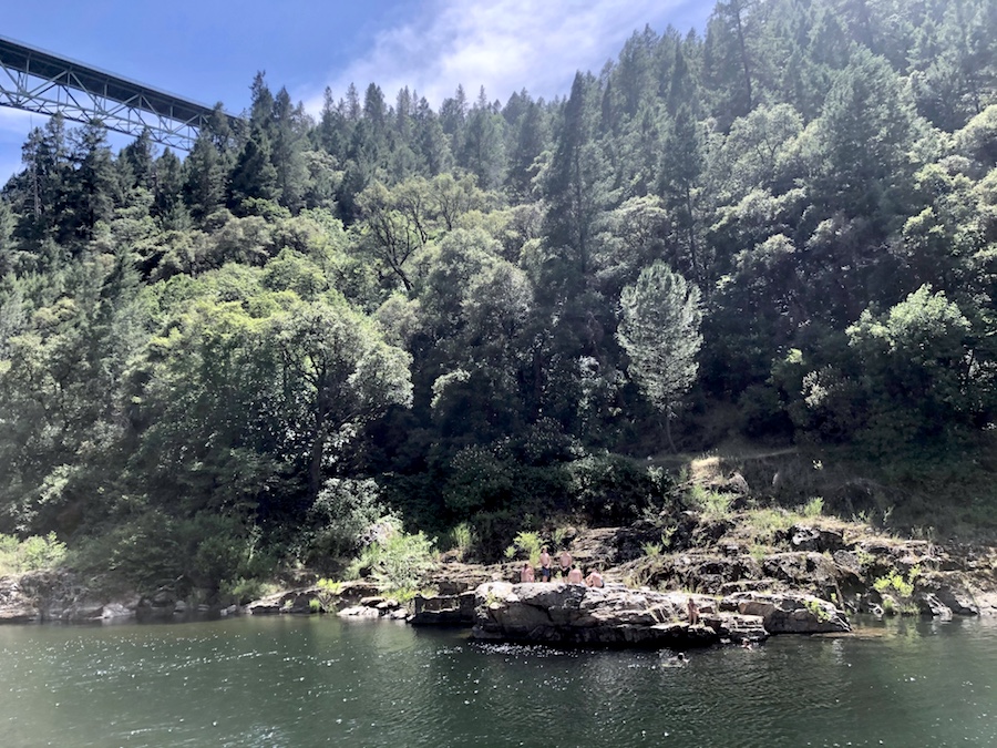 Secret Swimming Hole in the American River Near San Francisco