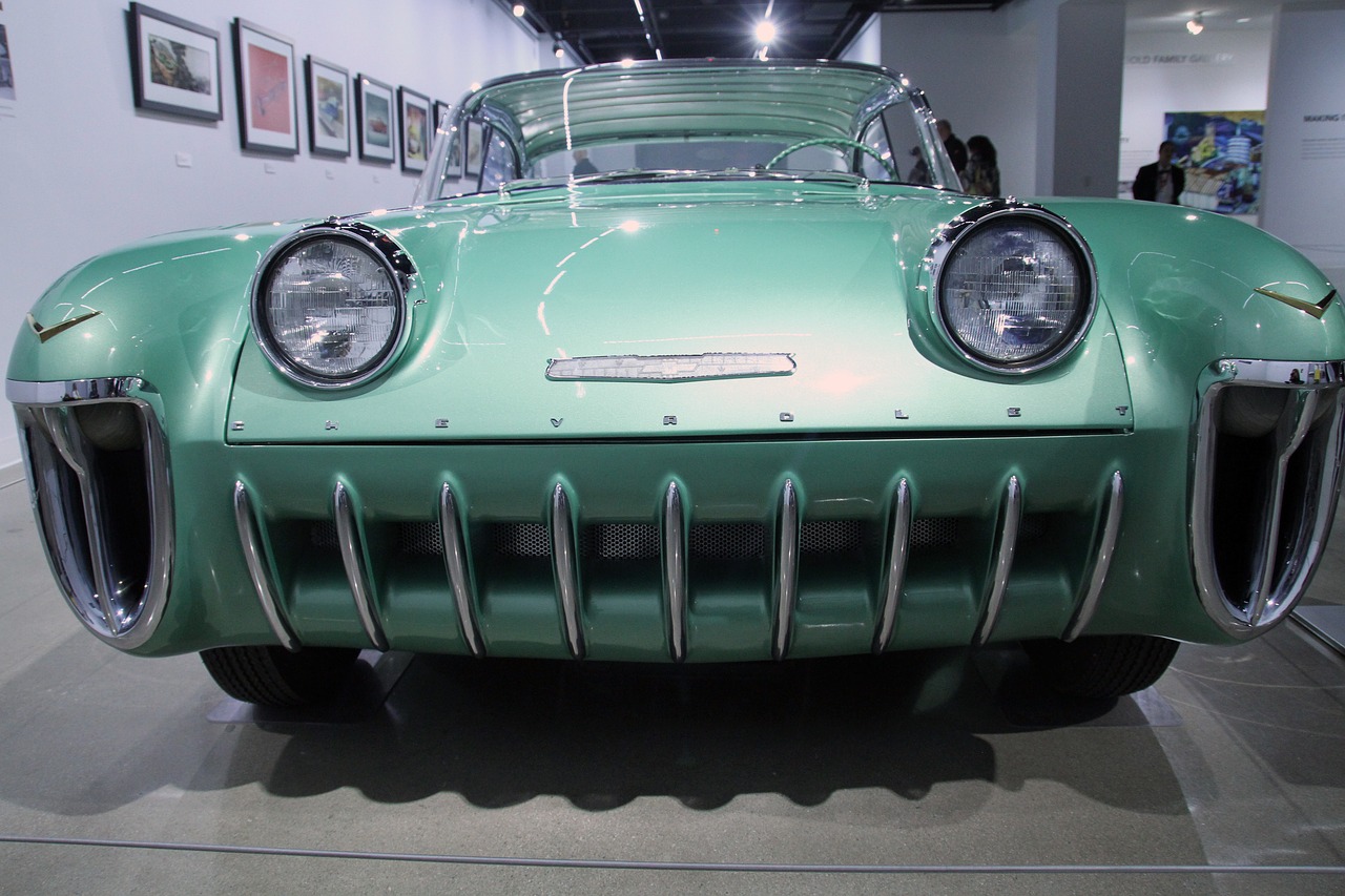radiator of a vintage car at the Petersen Automotive Museum
