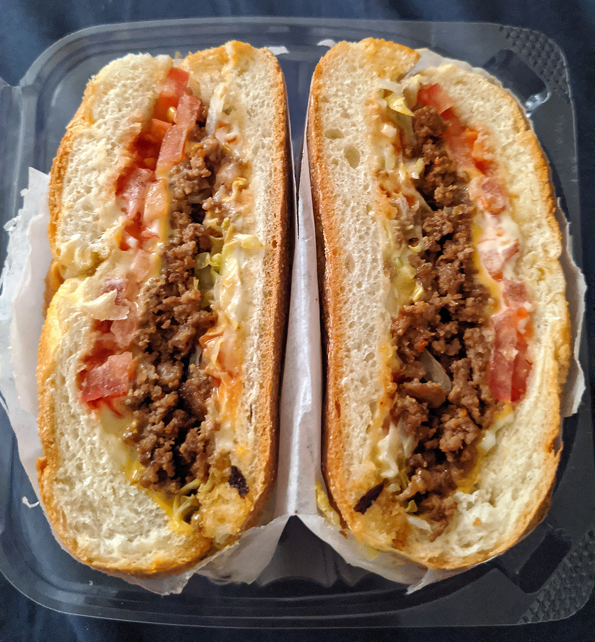 Chopped cheese sandwich from a NYC bodega