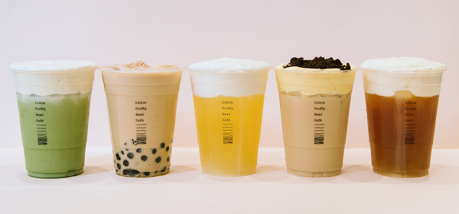 Classic Drink Lineup from Little Fluffy Head Cafe serving Instagrammable Asian desserts in DTLA