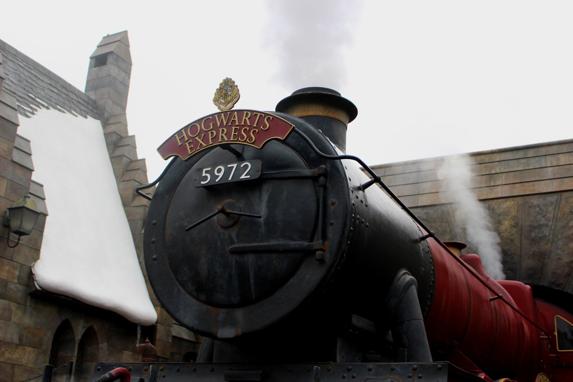 Hogwarts train at theme park