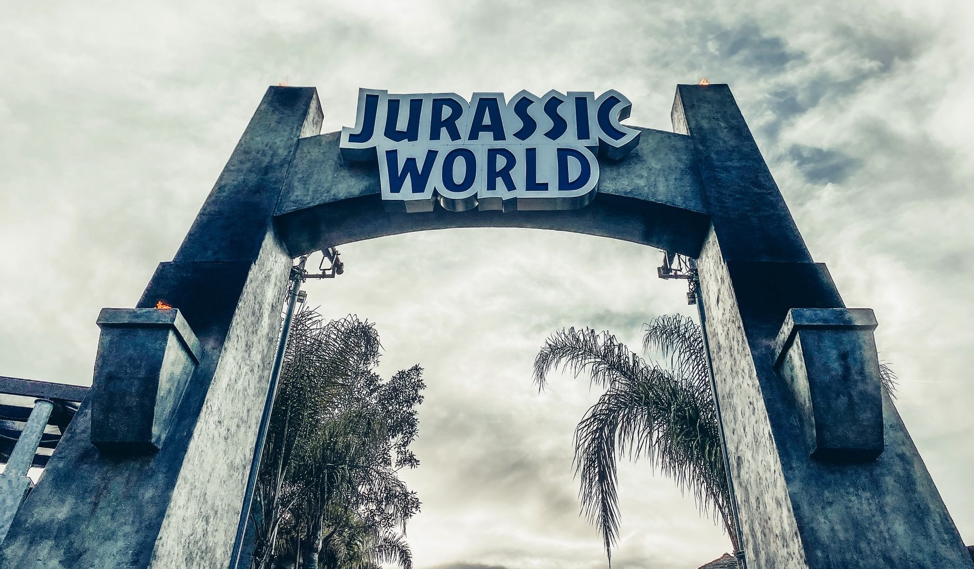 Jurassic World ride sign at Universal Studios Hollywood